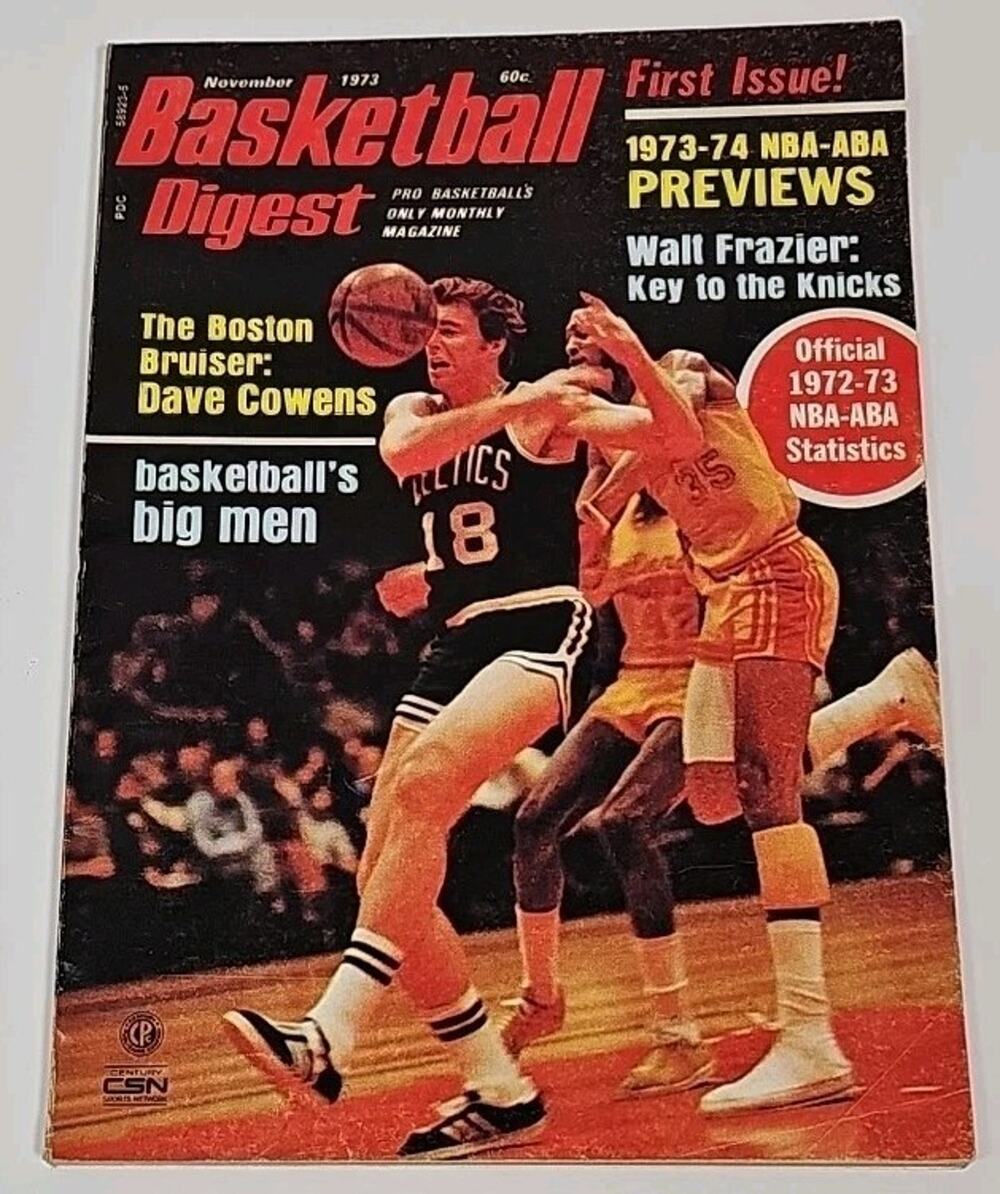 1973 Basketball Digest 1st Issue Dave Cowens Celtics NBA ABA Preview Newsstand